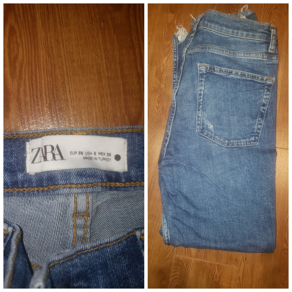 ZARA ankle cropped jeans